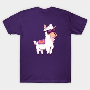 Cool Llama with Sunglasses T-Shirt